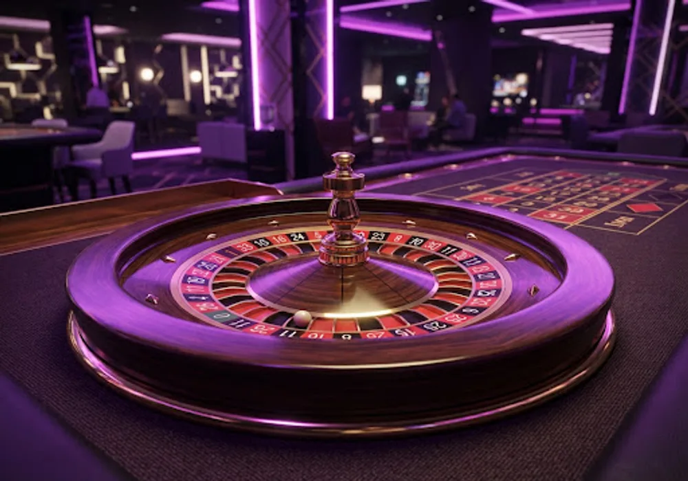 Purple and magenta Dreamexch casino games page showing live casino categories, mobile use and responsible-use cards